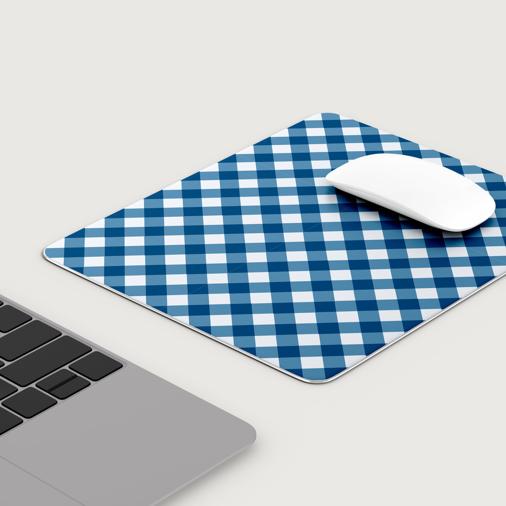 Blue Gingham - MOUSEPAD