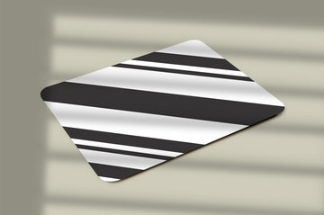 Black and White line Mousepad