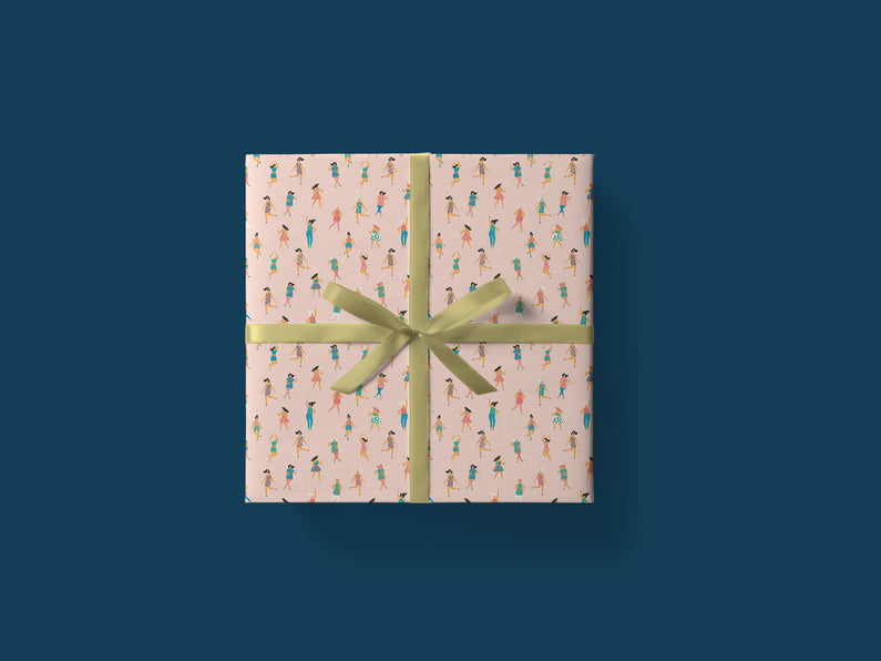 HAPPY GIRLS- GIFT WRAPPING PAPER