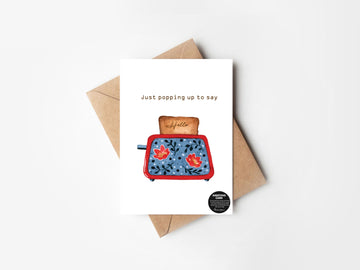 Just Popping up to say Hello- greeting card