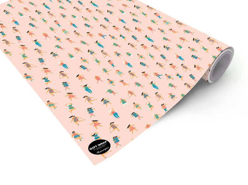 HAPPY GIRLS- GIFT WRAPPING PAPER
