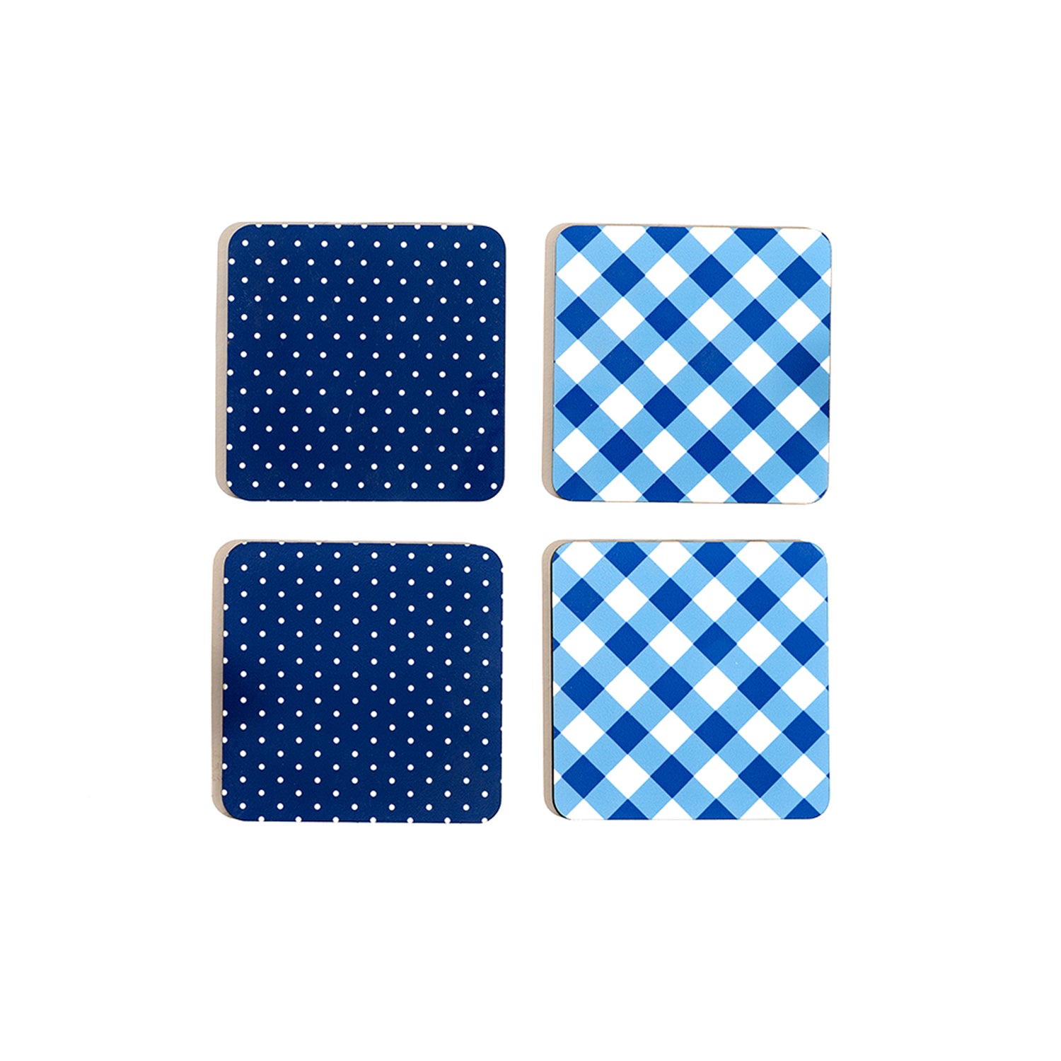 BLUE GINGHAM - COASTERS