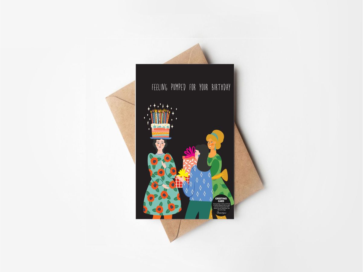 Feeling Pumped- GREETING CARD