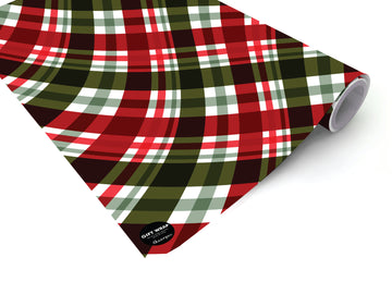RED GREEN GINGHAM- GIFT WRAPPING PAPER