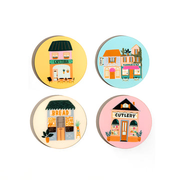 CUTE CAFES - COASTERS