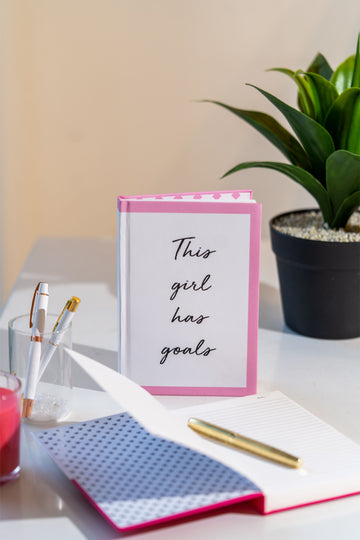 THIS GIRL HAS GOALS- HARDBOUND NOTEBOOK