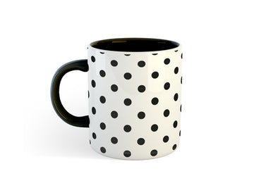 WHITE AND BLACK POLKA DOT