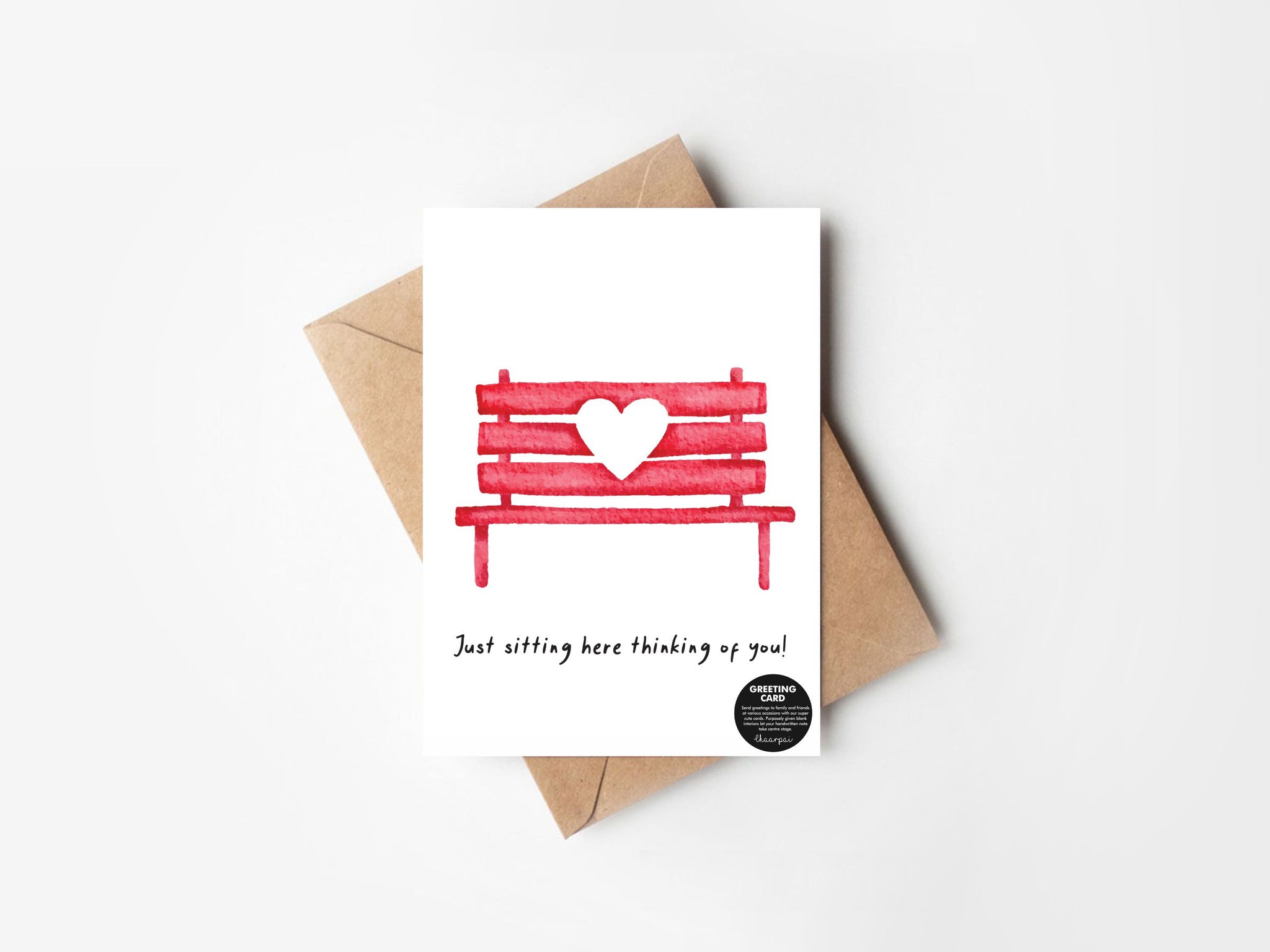 Just sitting here and thinking of you greeting card
