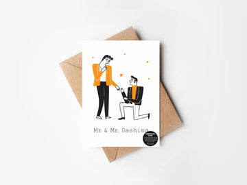 Mr. and Mr. Dashing- GREETING CARD