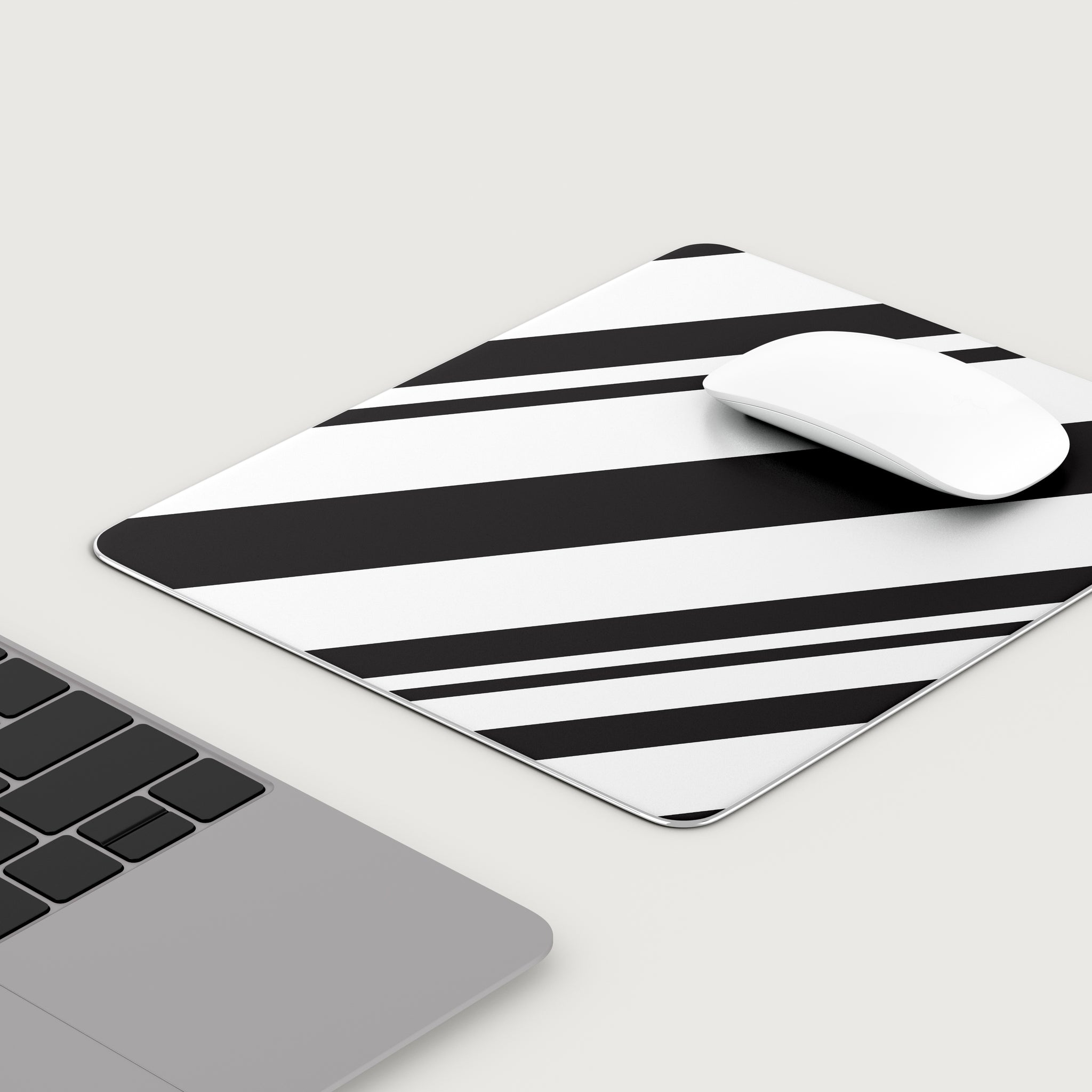 Black and White line Mousepad