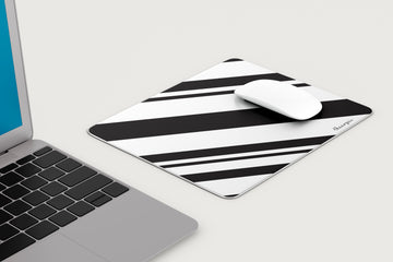 Black and White line Mousepad