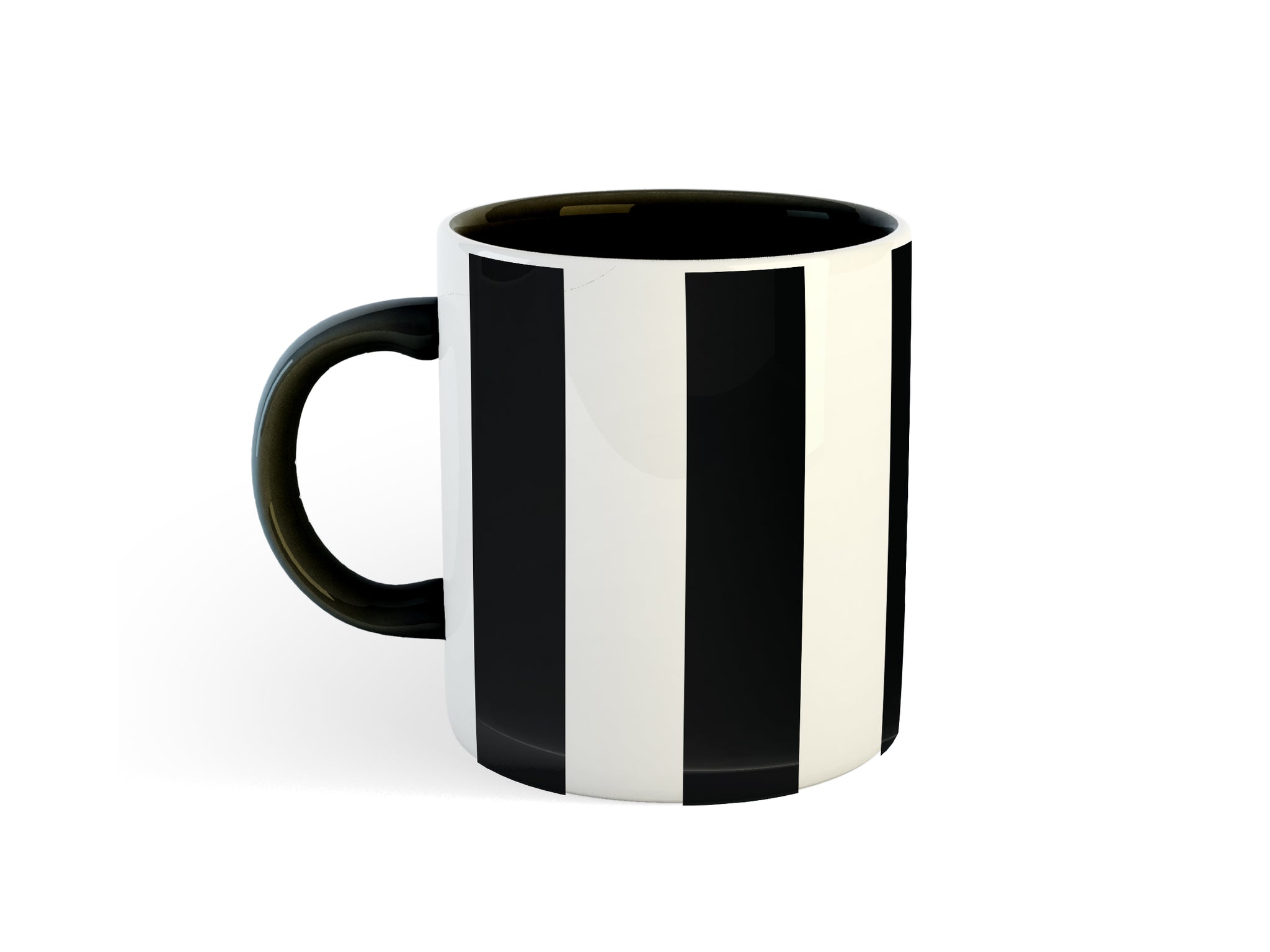 BLACK AND WHITE STRIPES MUG