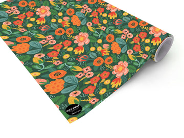 Floral Green - Gift Wrapping Paper (3 Sheets)