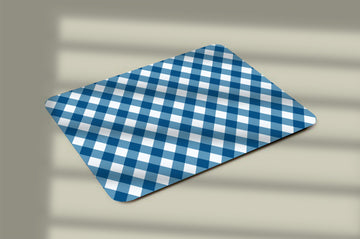 Blue Gingham Mousepad