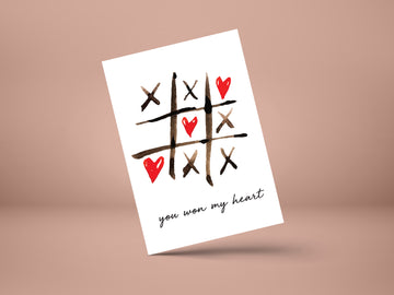 You won my heart- GREETING CARD