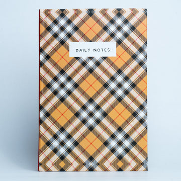 BROWN GINGHAM DAILY NOTES  NOTEBOOK