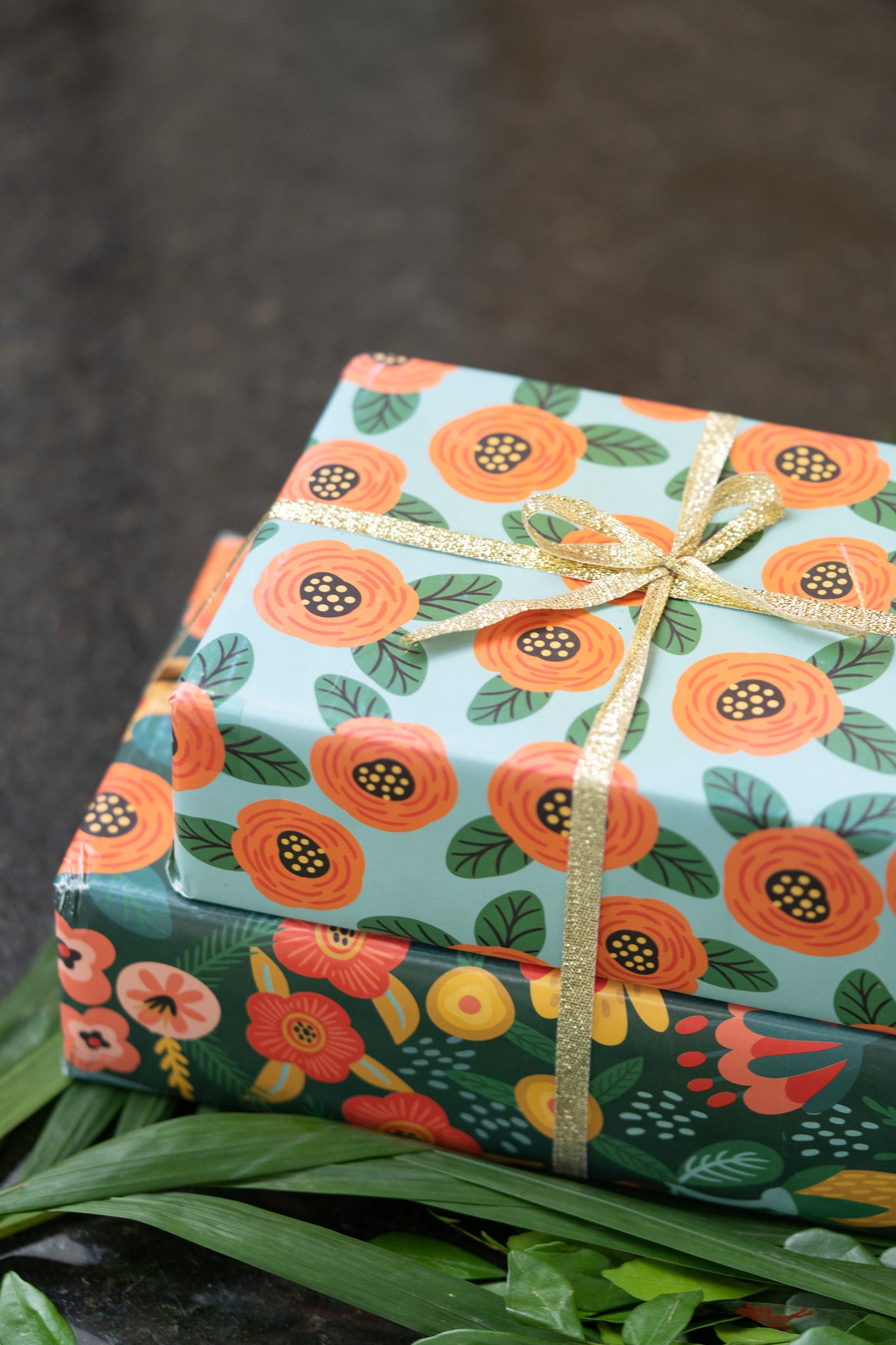 Floral Green - Gift Wrapping Paper (3 Sheets) | Chaarpai