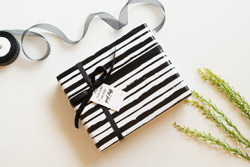 BLACK AND WHITE LINES- GIFT WRAPPING PAPER