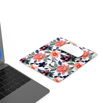 WHITE FLORAL- MOUSEPAD